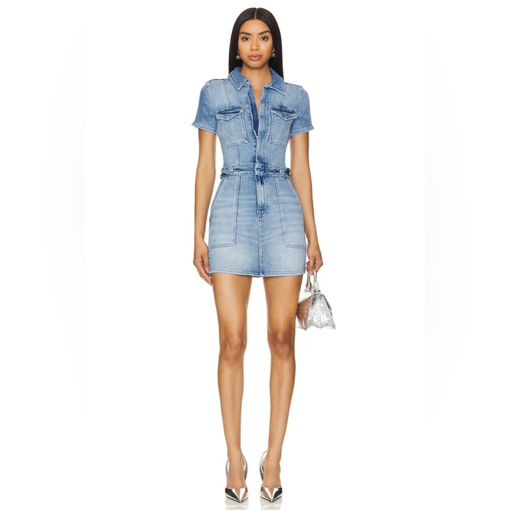 Good American Stylish Denim Mini Dress